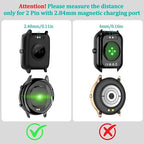Meliya VeryFit Smartwatch Charger Cable, Magnetic 2 Pin Charging Cable for Veryfit Smart Watch IDW13, IDW19, IDW15, ID208, ID208 Plus, ID208BT, ID207, ID205L, ID206 and More (3.3FT)