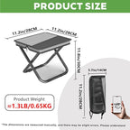 2-in-1 Collapsible Camping Stool & Sling Bag / 220LB Load Capacity Folding Portable Fishing Stool/Collapsible Stool for Camping, Hiking, Fishing, Gardening & Beach Outdoor Activities