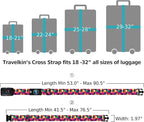 Travelkin Luggage Straps TSA Approved - Adjustable Cross Suitcase Straps with TSA Lock, Reinforced Buckle, Unique Pattern - Secure Heavy Duty Luggage Straps for Travel (Scales of Dragon)
