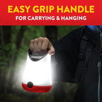 Eveready LED Camping Lantern X-250,Super Bright Tent Lights,Rugged Water Resistant LED Lanterns,100 Hour Run-time (Batteries Included),Red and Black,(Pack of 8)