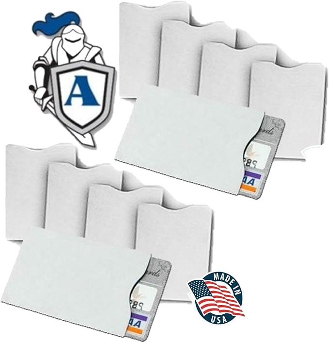 Semper Paratus Gear RFID Blocking Sleeves for Credit Cards - 10 Pack Credit Card Protector - Tyvek ArmorShield - Travel Wallet Security - Made in USA