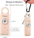 Thopeb–The Original Personal Safety Alarm for Women Self Defense – Elders & Kids Self Defense Keychain Siren – 135dB Loud Siren Bird Sound – Cute Key Chains Protection (Metallic Rose)