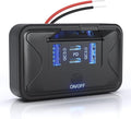 108W 4 Ports 12V RV USB Switch Outlet, 2 * 36W PD3.0 Type-C + 2 * 18W QC3.0 Quick Charge Panel Wall Mount Car Charger Socket Waterproof Multi-Port Adapter for Marine Truck Boat ATV Bus