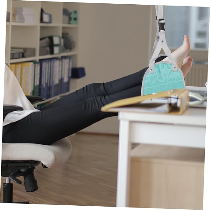 Travel Essentials Airplane Foot Hammock Inflatable Footrest Airplane Head Strap Comfy Foot Hanger for Long Trips