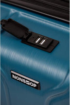 NONSTOP NEW YORK Luggage Expandable Spinner Wheels hard side shell Travel Suitcase Lightweight, TSA Lock, Double USB Port (Teal, 3-Piece Set (20/24/28))