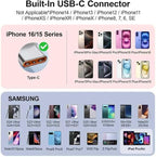 Mini power bank 5500mAh Portable Power Bank,Dual USB-C Ports Cell Phone Power Charger, LCD LED Display Battery Compatible with iPhone17/16/15 plus/15 pro/15 pro Max/Android Phone/Samsung/Moto/LG etc…