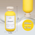 ASEVAT 6.7oz Leak Proof Travel Bottle with Flip Cap, Shampoo and Conditioner Bottle Set, Refillable Containers for Lotion, Cream Shampoo