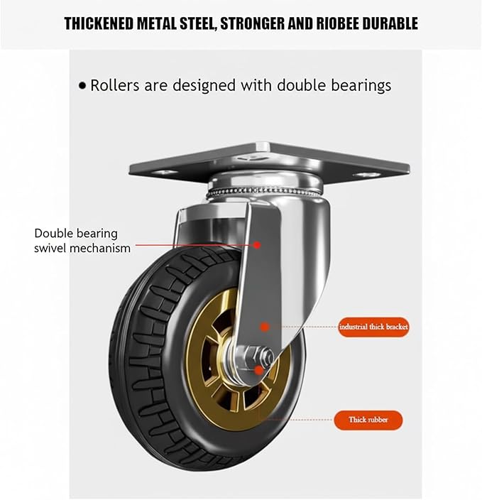 Heavy Duty Foldable Push Cart Dolly with 360° Swivel Wheels - Versatile Platform Truck for Luggage, Home, Office, and Car Use
