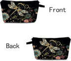 Dragonfly Print Women Makeup Bag Outdoor Portable Cosmetic Bag Toiletry Kit Travel Organizer
