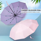 Folding Umbrella Anti-UV Compact Durable Folding Umbrella Auto Open Close Windproof Travel Umbrella Premium Grip Fits Backpack
