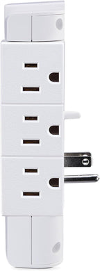 CyberPower GT600P 6 Outlet Swivel Grounded Wall Tap, White (Pack of 2)