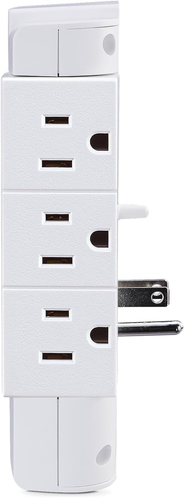 CyberPower GT600P 6 Outlet Swivel Grounded Wall Tap, White (Pack of 2)