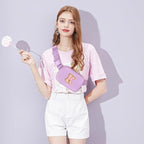 Gitus Initial Belt Bag Fanny Pack Crossbody Bag for Girls Birthday Gifts Age 8-10 Teen Girl Gifts Trend Stuff Personalized Letter Gifts for Daughter Sister (Lavender-K)