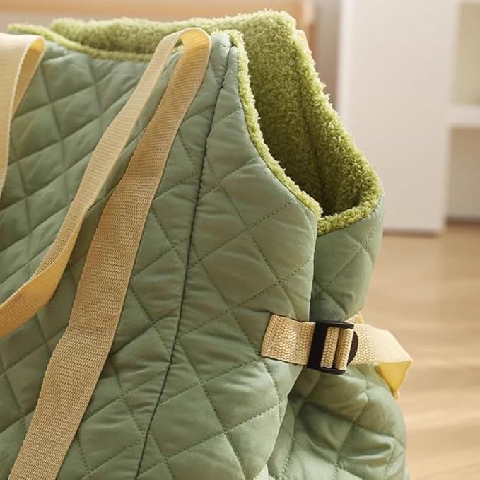 2-in-1 Convertible Pet Carrier & Dog Bed, Soft-Sided Portable Travel Tote with Safety Tether, Expandable Cat Carrier for Small Dogs & Cats, Pet Sling,Soft Plush Inner Lining, Travel, Shopping