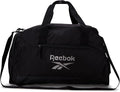 Reebok Duffle Bag - Lightweight Unisex Carry On Gym Bag - Travel and Sports Duffel Bags for Men and Women, Hamilton Black/Silver