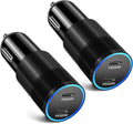 40W USB C Car Charger, Bangfun 2 Pack Dual 12V USB C Port Car Charger Cigarette Lighter Adapter (Black)