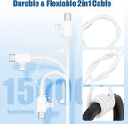 2 in 1 iPhone Fast Charger Cable 10ft, Long USB C to C Charging Cord/Type C to Lightning for Apple iPhone 17 Pro Max/17 Air/16 Pro/16e/15 Plus/14/13/12 Mini/11/XS/XR/X/8/7 Plus/6S/iPad/MacBook Pro