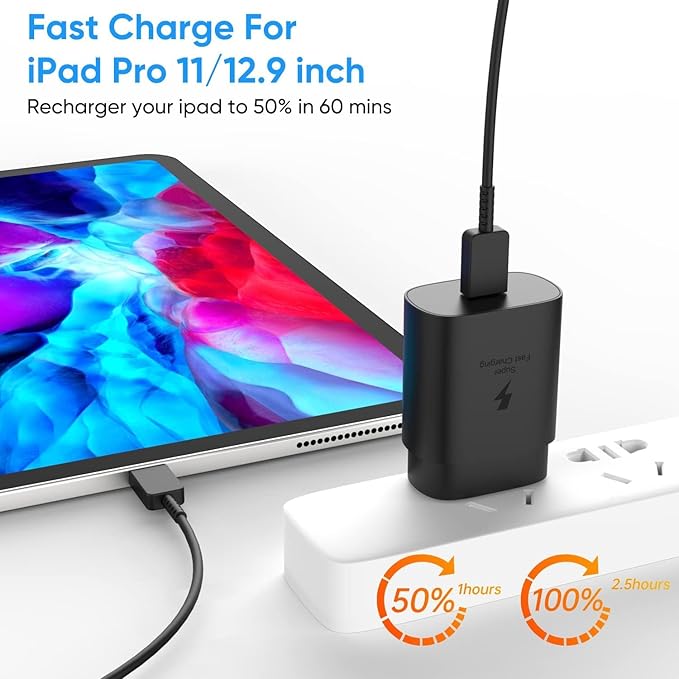 USB Type C Charger Block, 25W Fast Charging Block for Samsung Galaxy S25 S24 Ultra S23 S22 S21 S20 Note20 / iPhone 17 16 15 14 13 Pro Max, Super Fast Wall Charger Plug Power Adapter, 2 Pack