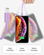 4 Pack [Apple MFi Certified] Apple Charging Cables 3ft, iPhone Chargers Lightning Cable 3 Foot, Fast iPhone Charging Cord for iPhone 14/14Pro/13/13Pro/12/11/11Pro/11Max/ X/XS/XR/XS Max/8, ipad(Purple)