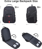 ANTERK Extra Large Backpack, 18.4 Inch Travel Laptop Backpacks for Men Women, 55L Anti Theft Water Resistant College Bussiness TSA Airline Approved Work Computer Backpack, Black