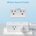 Surge Protector Outlet Extender, 6 AC Outlets & 3 USB Ports (3.1A), 2700J ETL Listed, Triple-Sided Wide-Spaced, 1875W 15A, Flame Retardant ABS+PC, for Home Office Kitchen Bedroom (White)