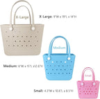 Lightweight Extra large Rubber Beach Bag Small mini Tote Bag for Gym Waterproof medium Open Handbag for Pool Sports