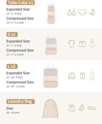 Narwey 6 Set/5 Set Compression Packing Cubes for Travel Kids Women Carry on, Packing Organizers Bag for Backpack Luggage Suitcase Duffle Bags