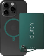 Clutch - Pro USB-C Portable Charger - Compatible with iPhone 15, 16, 17 & Android Devices - Power Bank Magnetic Battery - TSA Travel Approved - USB Rechargeable - Built-in Cable - 5000 mAh - 3.7oz