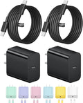 10FT iPhone 17 16 15 Charger Fast Charging USB C Charger Block Type C Chagrer Fast Charging 2-Pack for iPhone 17/17 Plus/17 Pro/17 Pro Max/iPhone 16/16 Plus/16 Pro/16 Pro Max/15/15 Pro Max(Black)
