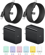 10FT iPhone 17 16 15 Charger Fast Charging USB C Charger Block Type C Chagrer Fast Charging 2-Pack for iPhone 17/17 Plus/17 Pro/17 Pro Max/iPhone 16/16 Plus/16 Pro/16 Pro Max/15/15 Pro Max(Black)