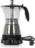 LAOION Cafeteras Electricas Modernas Moka Pot, Italian Coffee Espresso Machine, 6 Cup Cuban Coffee Maker with Detachable Base & Overheat Protection, Greca Electrica De Cafe Gift for Travel