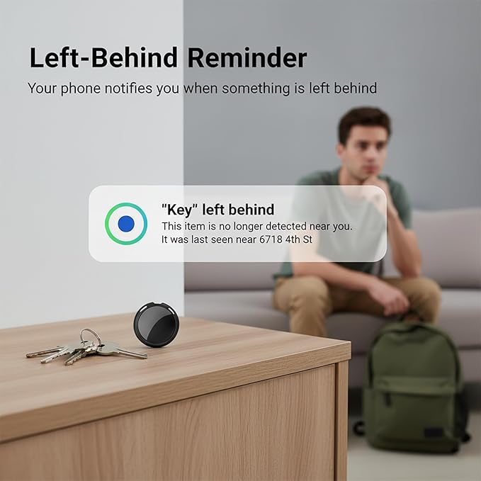 Car Tracker Compatible with Apple Find My(iOS Only)Mini Item GPS Tracking Device with Hidden Magnetic Case Anti Theft Locator No Subscription Global Network Waterproof for Vehicles Trucks Fleet Assets