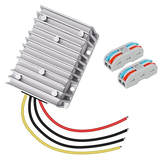 LeMotech DC 36v/48v to 12v Converter 30A 360W Step Down Converter Voltage Reducer IP68 Waterproof Transformer for Golf Cart Truck Boat Vehicle