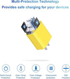 iPhone Charger Fast Charging USB C Charger Block Type C Charging iPad Chargers with 6FT C Chargers Cord Compatible with iPhone14/14 Pro Max/13/13Pro/12/12 Pro/11,iPad(Yellow)