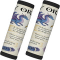 2 Pack Luggage Handle Wrap with Travel Tags - Non-Slip Protective Cover Soft Handle Grips Covers for Suitcase(Fly Dragon)