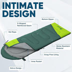 PTEROMY Sleeping Bags for Adults, Lightweight and Machine Washable, Water Resistant Backpacking Camping Sleeping Bag for Warm Cold Weather, Camping Essentials for Hiking Travel