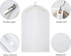 Garment Bags Clear Suit Bag for Closet Storage Hanging Clothes Dress Cover Bags (24" x 40"12pcs)