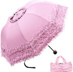 URAWESO Vintage Lace Parasol Gothic Lolita Umbrella UV Sun Protection Witch Cosplay Photoshoot Props Party Decoration