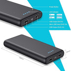 Portable Charger Power Bank 26800mah,Ultra-High Capacity Safer External Cell Phone Battery Pack,2 USB Output High Speed Charging Power bank Compatible with iPhone 17/16/15/14/13 Galaxy Android LG etc