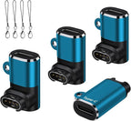 Charger Adapter for Garmin Watch 4-Pack,USB C to Garmin Charging Data Cable Adapter for Forerunner 55/165/970/570/945/265,Vivoactive 6 5 4S,Fenix 8 7 6,Venu 4/3/3S/SQ,Epix Pro 2,L-Shaped Blue