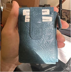 Sidekick RFID Blocking Boot Wallet with Security Chain & Zipper Lock – Genuine Leather Wallets for Men, Travel Wallets Women, Minimalist Leather Card Holder