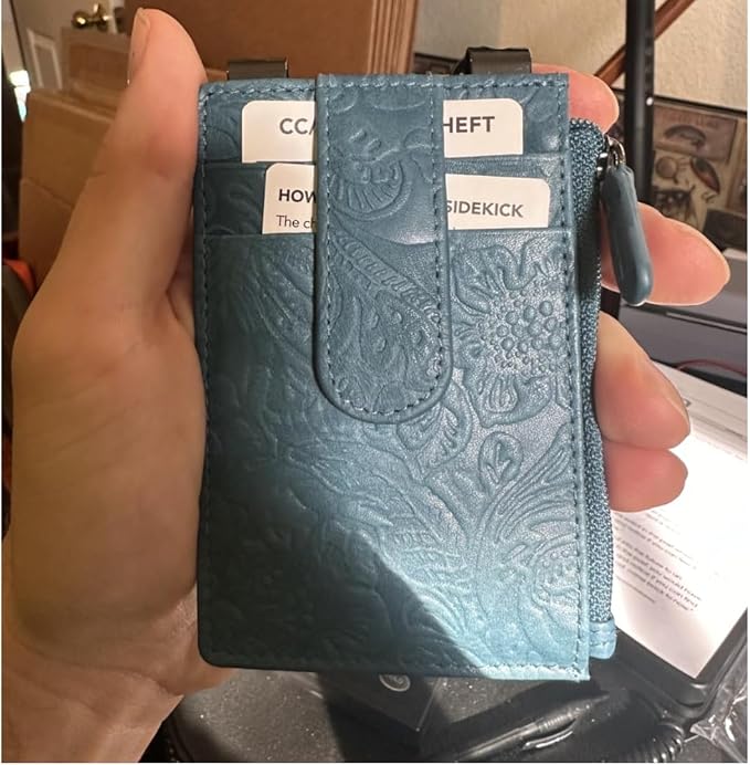 Sidekick RFID Blocking Boot Wallet with Security Chain & Zipper Lock – Genuine Leather Wallets for Men, Travel Wallets Women, Minimalist Leather Card Holder