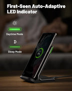 INIU Slimmest 45W 10000mAh Portable Charger with Built-in USB-C Cable & 15W Qi Certifie Wireless Charging Station Combo