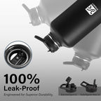 DYSANKY Insulated Water Bottle | Thickened Stainless Steel Vacuum Metal | Portable Sports Half Gallon Large Water Jug for Gym and Hiking with Straw, Carrier Bag, Handle Strap | BPA-Free 64 oz