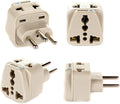 OREI US to Switzerland, Liechtenstein (Type J) Travel Adapter Plug - 2 in 1 - CE Certified - RoHS Compliant - 4 Pack - White Color (DB-11A-4PK)