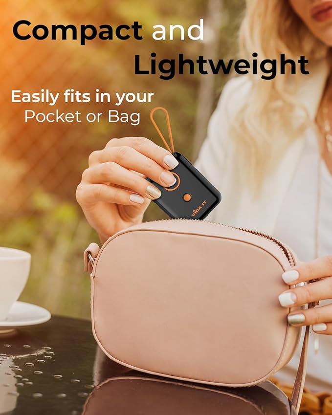 5V 2A Power Bank for Heated Jacket, Heated Vest Battery Pack 10000mAh Portable USB Charger, Power Pack for Heated Stadium Seat Chair, Mobile Phone Charger for iPhone Android with Built-In Cable Fast