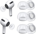 3 Pairs Replacement Ear Tips for AirPods Pro and 2nd Generation with Noise Reduction Hole, Silicone Ear Tips for AirPods Pro with Portable Storage Box and Fits in Charging Case (S/M/L, Clear)