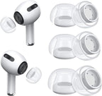 3 Pairs Replacement Ear Tips for AirPods Pro and 2nd Generation with Noise Reduction Hole, Silicone Ear Tips for AirPods Pro with Portable Storage Box and Fits in Charging Case (S/M/L, Clear)