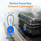 Forge TSA Approved Luggage Locks Ultra-Secure Dimple Key Cable Locks for Travel with Zinc Alloy Body- 2 Blue Locks