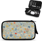 Flowers Travel Cord Organizer Cases Cord Organizers Travel Storage Bag Electronic Organizer Travel Case for SD Card Phone Charger Earphone Tech Pouch Portable